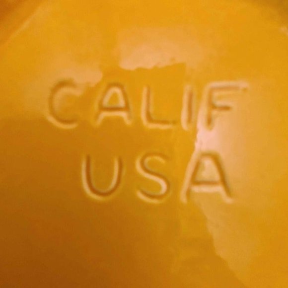 Vintage MCM California Pottery CALIF USA L69 Pottery Lazy Susan Chip Vege Dip Se - Picture 5 of 6